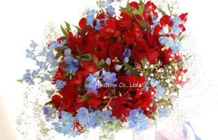 金婚式赤い花束