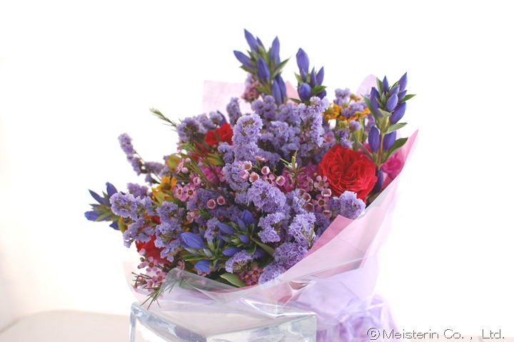 古希の紫の花束