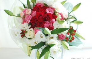 紅白の金婚式祝花束